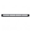 Pannello patch modulare senza frutti 24 posti I-KS PP-24S-BK