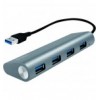 Hub USB 3.0 SuperSpeed 4 porte Alluminio Silver