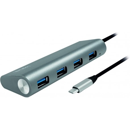 Hub USB-C™ SuperSpeed 4 Porte Alluminio Silver IUSB31-HUB4CA