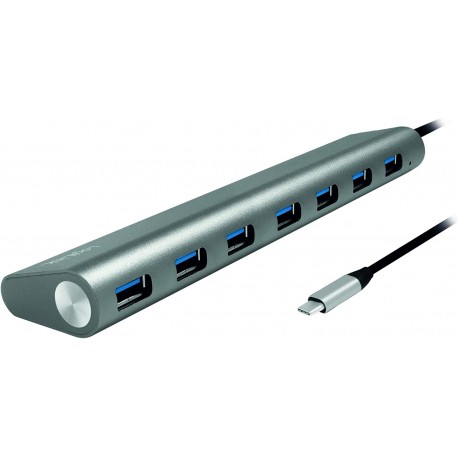 Hub USB-C™ SuperSpeed 7 Porte Alluminio Silver IUSB31-HUB7CA