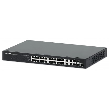 Switch 24p. Gigabit Ethernet PoE+ con 4p. Gigabit Combo Base-T/SFP I-SWHUB 24GP44