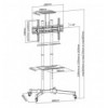 Trolley da Pavimento con Mensola per TV LCD/LED/Plasma 37-70''