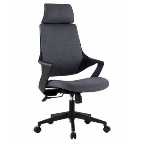 Sedia per Ufficio con Schienale Alto Design Moderno Grigio ICA-CT MC017