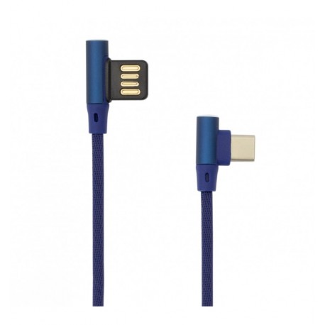 Cavo USB Angolato 90° USB A/USB-C 1.5m Blu ICSB-USBC90BL