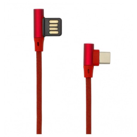 Cavo USB Angolato 90° USB A/USB-C 1.5m Rosso ICSB-USBC90RE