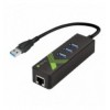 Adattatore Convertitore USB3.0 Ethernet Gigabit con Hub 3 porte IDATA USB-ETGIGA-3U2