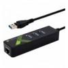 Adattatore Convertitore USB3.0 Ethernet Gigabit con Hub 3 porte