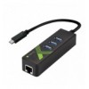 Adattatore Convertitore USB-C™ Ethernet Gigabit con Hub 3 porte USB-A 3.0 IDATA USB-ETGIGA-3C2