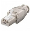 Plug RJ45 Cat.6A Schermato STP Tooless con fermacavo IWP-8P8C-TLS6AT