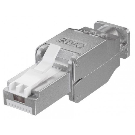 Plug RJ45 Cat.6 Schermato STP Tooless con fermacavo IWP-8P8C-TLS6T