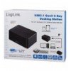 Docking Station USB3.1 Gen2 Doppio Slot HDD/SSD SATA da 2.5''/3.5'' Nero