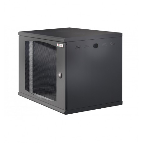 Armadio Rack 19'' a muro 6U sezione unica P 500mm Porta Grigliata Nero I-CASE EW-2006BK5V