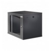Armadio Rack 19'' a muro 16U sezione unica P 600mm Porta Grigliata Nero I-CASE EW-2016BK6V