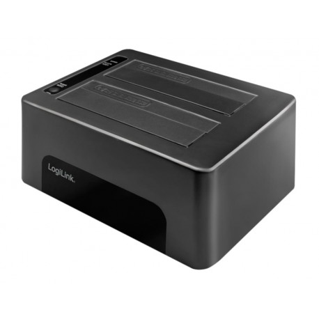 Docking Station USB3.0 Doppio Slot HDD/SSD SATA da 2.5''/3.5'' Nero I-CASE SATA-TST56