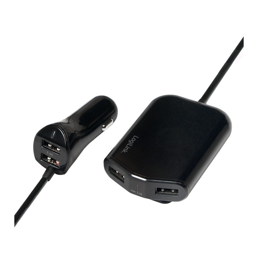 Mini caricabatterie USB da auto con 2 porte, 12 e 24 V, 4,8 A, 24