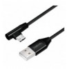 Cavo USB Micro-B Maschio Angolato/USB-A Maschio Dritto 1m Nero ICOC MU290A-010B