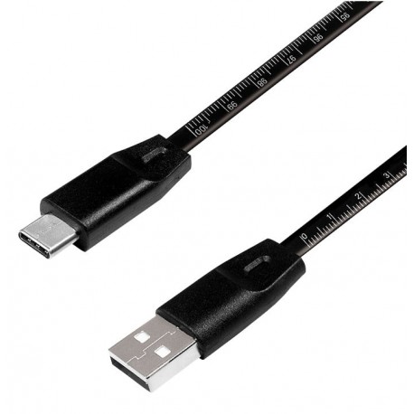 Cavo SuperSpeed USB-C™ Maschio/USB-A Maschio con Misuratore 1m Nero ICOC U2-AC-M010B
