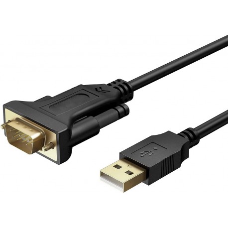 Convertitore Adattatore Techly da USB 2.0 a Seriale Nero IDATA USB2-SER-1A