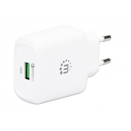Caricatore USB da Muro QC3.0 18W Quick Charge™ Bianco IPW-USB-QC3WH