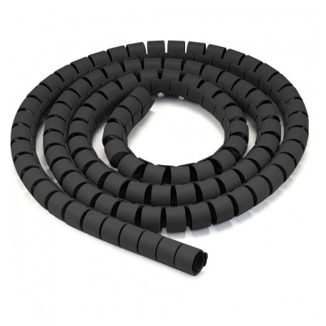 Guaina Raccoglicavi Diametro 25mm a Spirale 20m Nero ISWT-CAN2-BK20