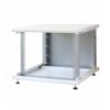 Armadio Rack 19'' ideale per Accumulatori Fotovoltaico 8U P600mm Bianco