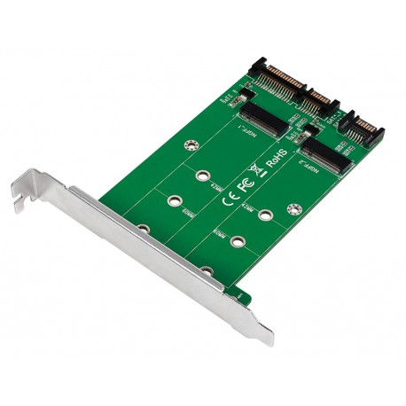 Adattatore 2x SATA SSU a 2x M.2 SATA ICC IO-SATA2-M22