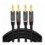Cavo per Altoparlanti 2x2 Spinotti a Banana Nylon Nero 3 metri