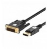 Cavo Monitor DisplayPort Maschio a DVI Maschio Passivo 1m Nero ICOC DSP-C12-010P