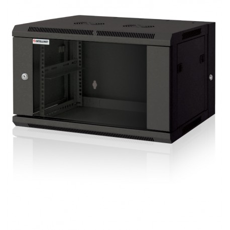 Armadio Rack 19'' a muro 9 unità due sezioni Nero I-CASE EW-3009BKI