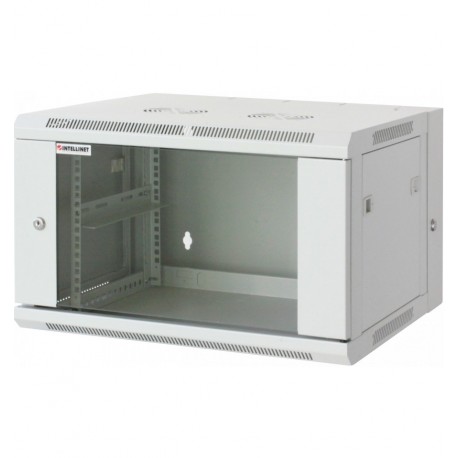 Armadio Rack 19'' a muro 9 unità due sezioni Grigio I-CASE EW-3009GI