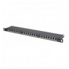 Pannello Patch 24 Posti 19'' 0.5U Cat6a Schermato Nero I-PP 24-RS-C6ABH