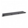 Pannello Patch 24 Posti 19'' 0.5U Cat6a Schermato Nero