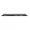 Pannello Patch 24 Posti 19'' 0.5U Cat6a Schermato Nero