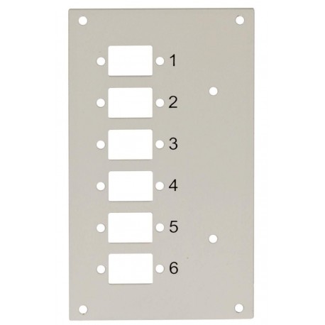 Pannello Frontale 6 Connessioni SC-Simplex per Box Ottico I-CASE DIN-SPL6SCST