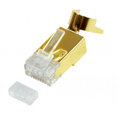 Plug Modulare Dorato RJ45 CAT.8.1/CAT.6A 10pz IWP-CAT81-GOLD