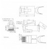 Plug Modulare Dorato RJ45 CAT.8.1/CAT.6A 10pz