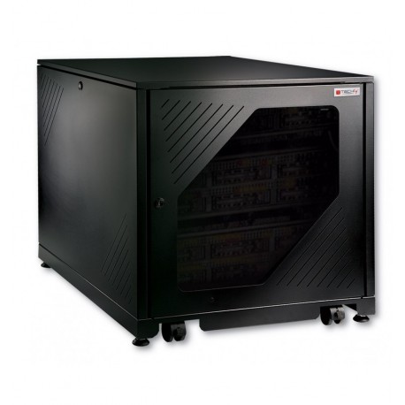 Armadio Rack 19'' 600x800 12 Unità Nero da sotto-scrivania da assemblare I-CASE FP-I128BK