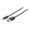 Cavo HiSpeed USB A Maschio / USB-C Maschio 2m Nero ICOC MUSB20-CMAM20