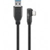 Cavo USB3.0 USB-C™ M 90° a USB tipo A M 1m Nero ICOC MUSB31-CM9AM10