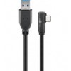 Cavo USB3.0 USB-C™ M 90° a USB tipo A M 2m Nero ICOC MUSB31-CM9AM20