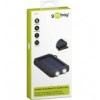 Powerbank Outdoor Energia Solare 8000 mAh con Torcia IP45 2xUSB Nero