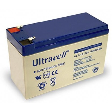 Batteria Ricaricabile 12V 7Ah Ultracell UL7-12(Faston 187 - 4.8 mm) IBT-PS-UL712