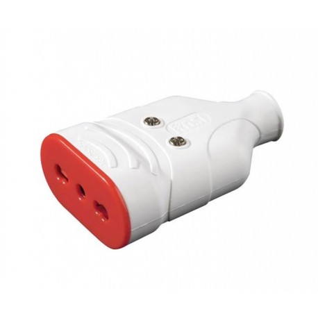 Presa Mobile in Gomma 10/16A 250V Bianco IPW-RUB-PR16W