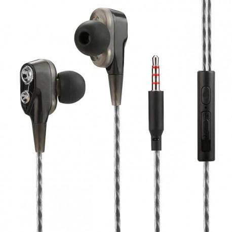 Auricolari Stereo In Ear Duett con Microfono e Telecomando Nero ICFT-255144