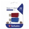 Due Chiavette Store 'n' Click 32GB Rosso e Blu