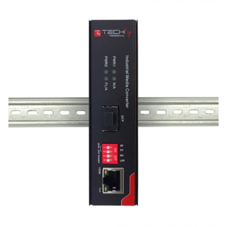 Media Converter Industriale Fast Ethernet 10/100Base-TX a Fibra 100Base-FX I-SWHUB-IND1100