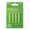 Blister 4 Batterie Ricaricabili AA Stilo 1300mAh GP ReCyko IC-GP201213