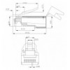 Plug Cat. 6A RJ45 Schermato STP per Cavo Rigido/Flessibile Cat.6/6A/7 10pz IWP-CAT6AS