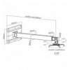 Supporto da Parete Telescopico per Proiettori ottica corta extra estensione 