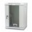 Armadio Rack 10'' a muro 9 unità con pannelli asportabili Grigio prof. 300 mm